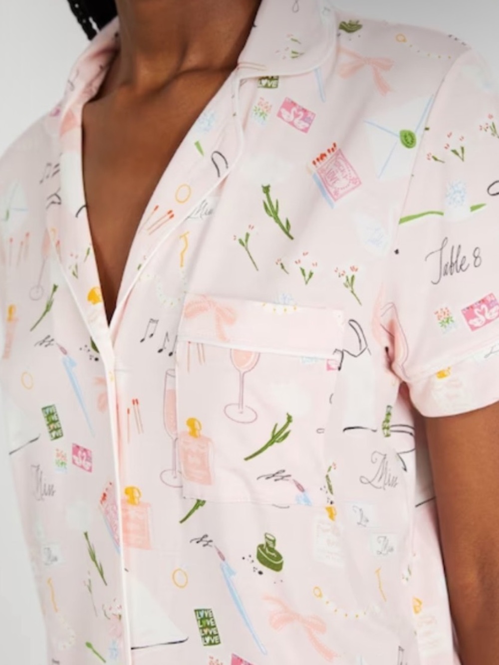 Kate Spade New York With Love Bridal Modal Jersey Short Sleeve Pajama Set Sz L - Picture 2 of 11